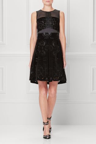Black Velvet Lace Dress